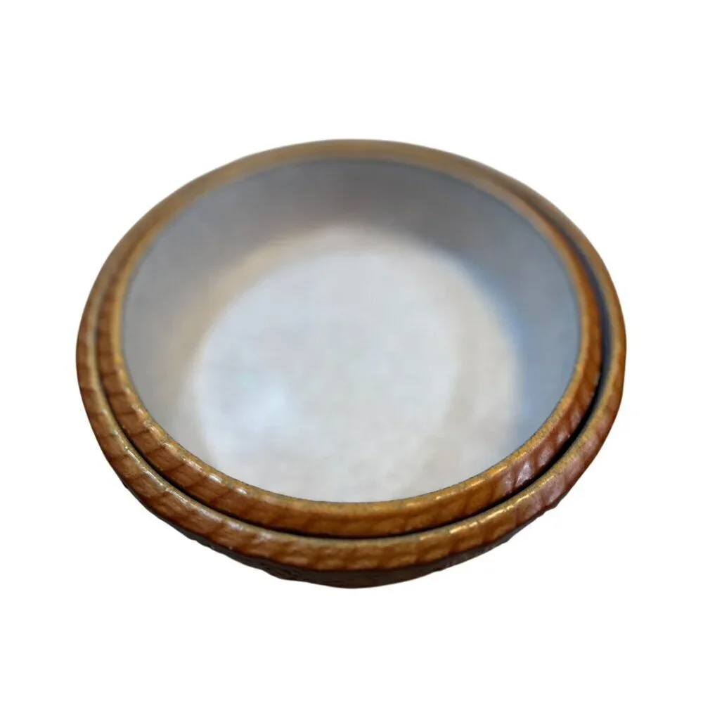 2 Durofeu Round Oven Dish France Textured Faience Round Casserole Serving Baking